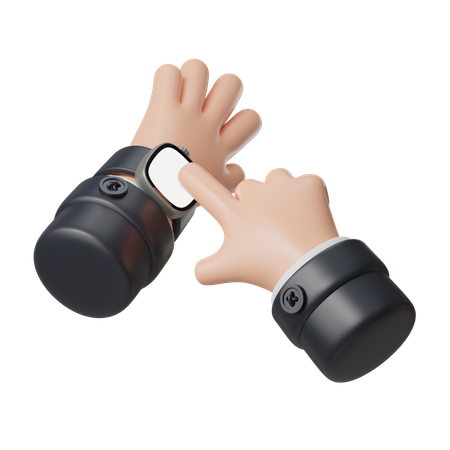 Looking At The Watch Hand Gesture  3D Icon