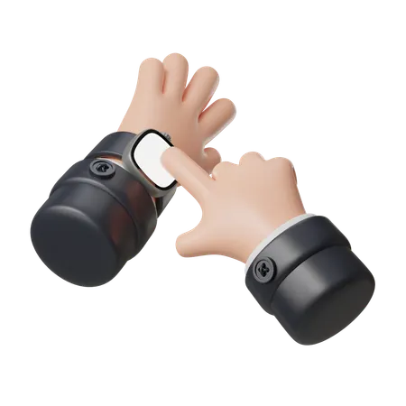 Looking At The Watch Hand Gesture  3D Icon
