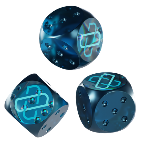 Loom Glass Dice Crypto  3D Icon