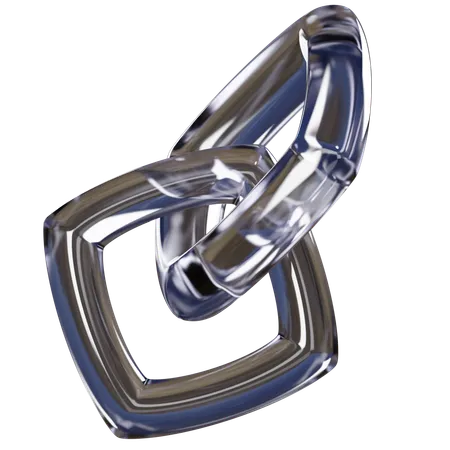3 D Glass Loop Abstract Shape 3D Icon