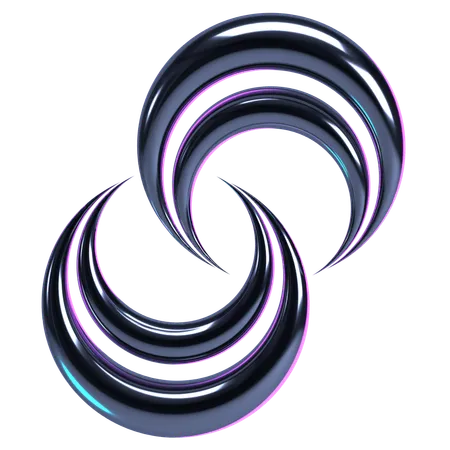 Loop infinito cromado twirl  3D Icon