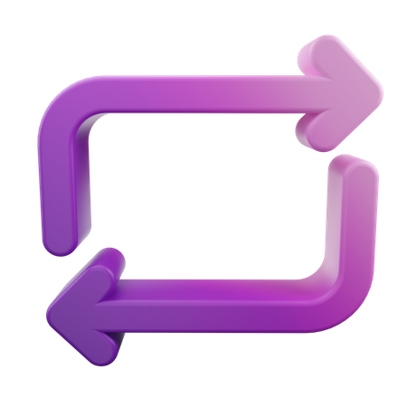 Loop Left Right Arrow  3D Icon