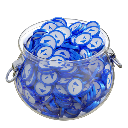 Loopring ,LRC Clear Glass Pot  3D Icon