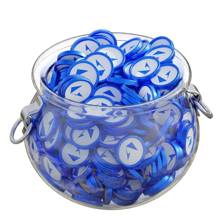 Loopring ,LRC Clear Glass Pot  3D Icon