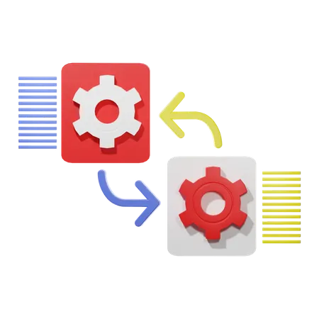 Lopping Process  3D Illustration