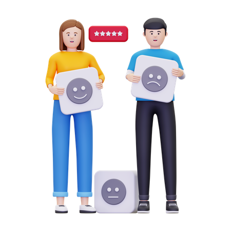 Los clientes dan comentarios  3D Icon