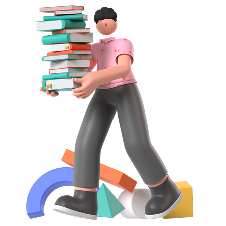 Los estudiantes traen libros  3D Icon