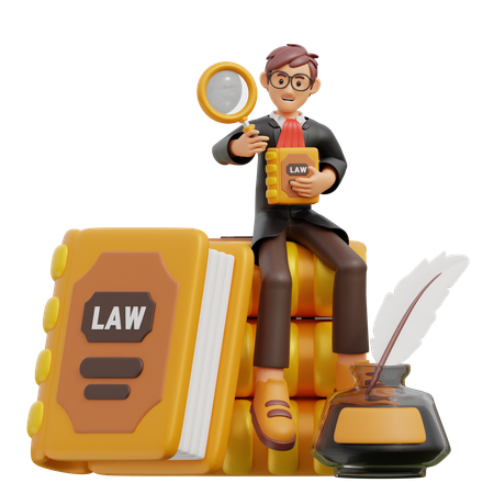 Los hombres buscan una base legal  3D Icon