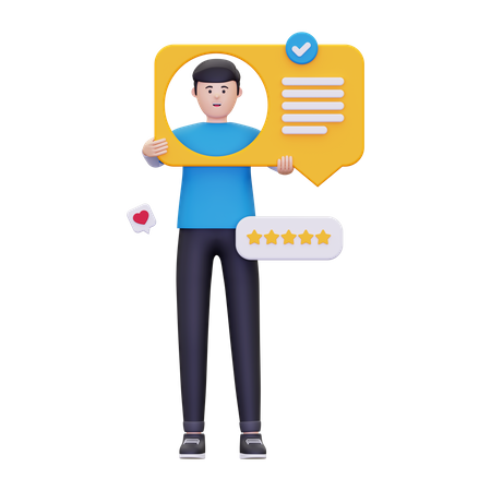 Los hombres dan comentarios positivos  3D Icon