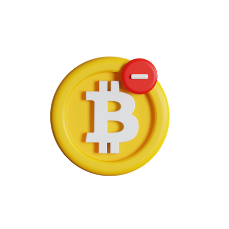 Bitcoin löschen  3D Icon