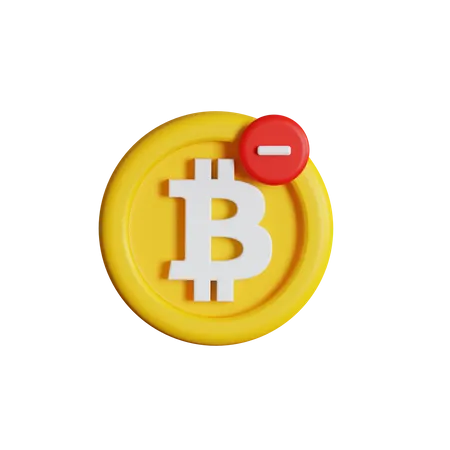 Bitcoin löschen  3D Icon