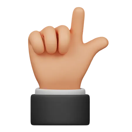 Loser Hand Gesture  3D Icon