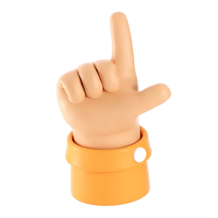 Loser Hand Gesture  3D Icon