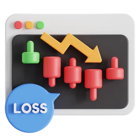 Cut Loss From Unproductive Stock 3D Icon