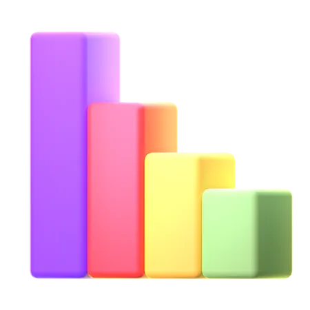 Loss Bar Chart  3D Icon