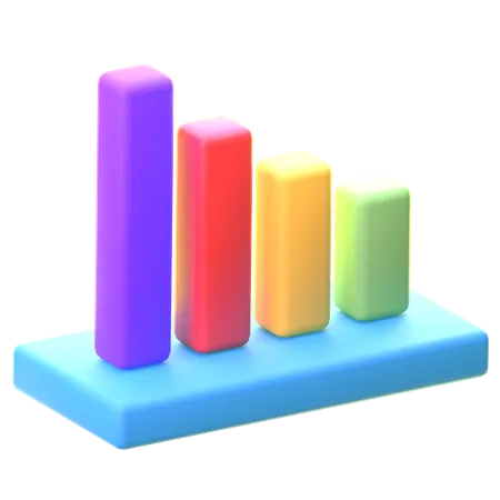 Loss Bar Chart  3D Icon