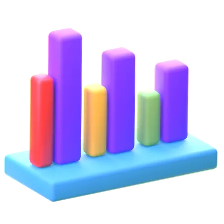 Loss Bar Chart  3D Icon