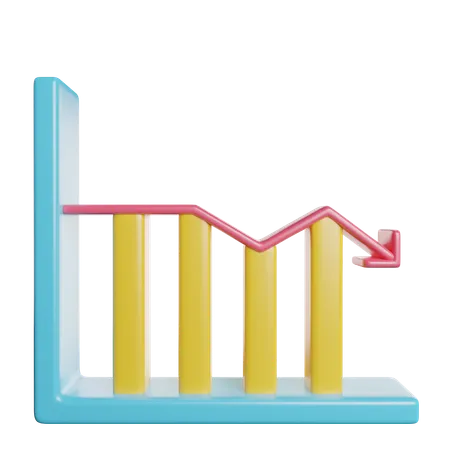 Losses Graph Investment 3D Icon