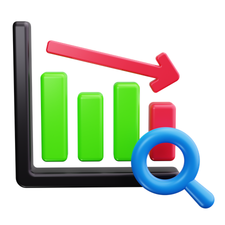 Loss Chart  3D Icon