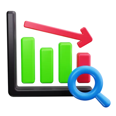 Loss Chart  3D Icon