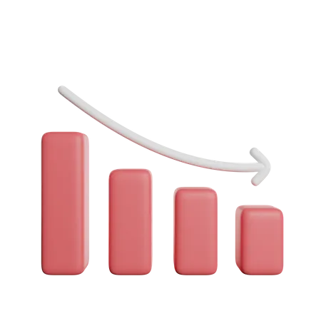 Loss Chart  3D Icon