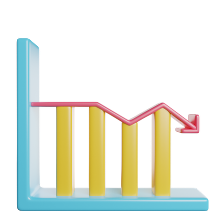 Loss Chart  3D Icon