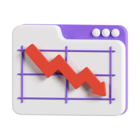 Loss Chart  3D Icon