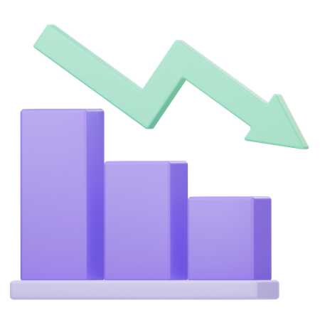 Loss Chart  3D Icon