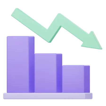 Loss Chart  3D Icon