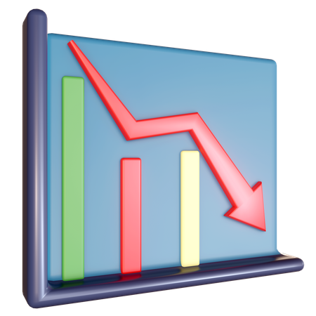 Loss Chart  3D Icon