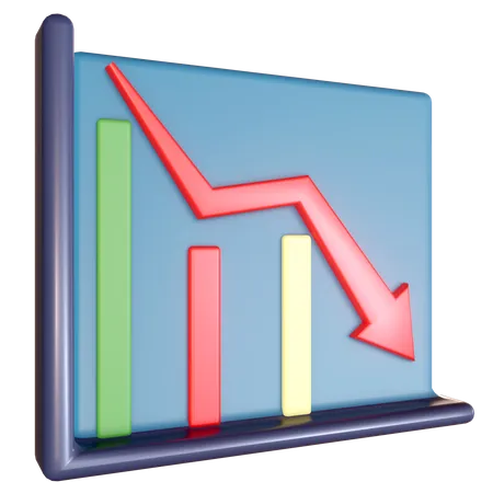 Loss Chart  3D Icon