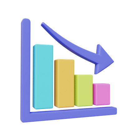 Loss Chart  3D Icon