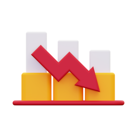 Loss Chart  3D Icon