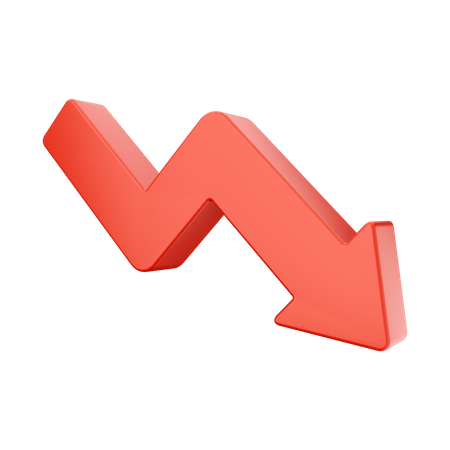 Loss Chart  3D Icon