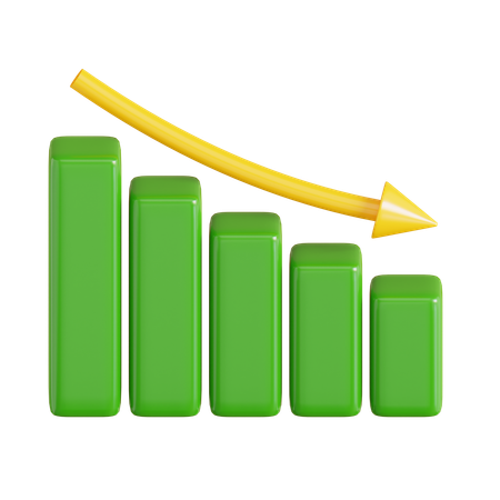 Loss Chart  3D Icon