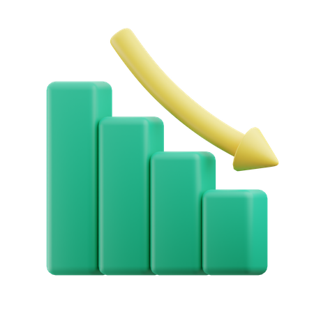 Loss Chart  3D Icon