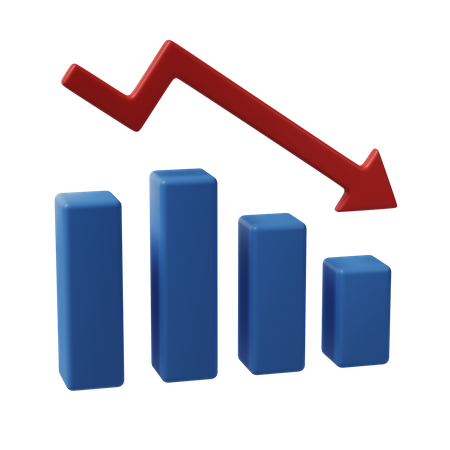 Loss Chart  3D Icon