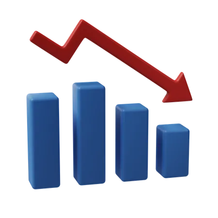 Loss Chart  3D Icon