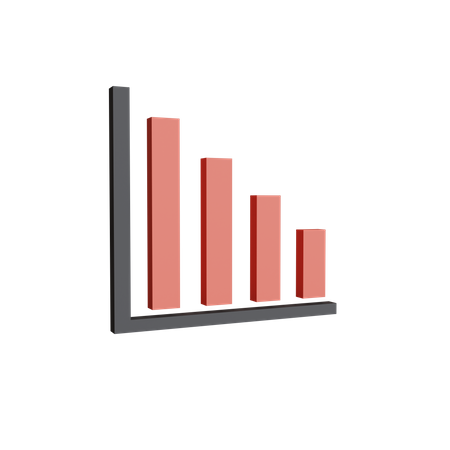 Loss Chart  3D Icon