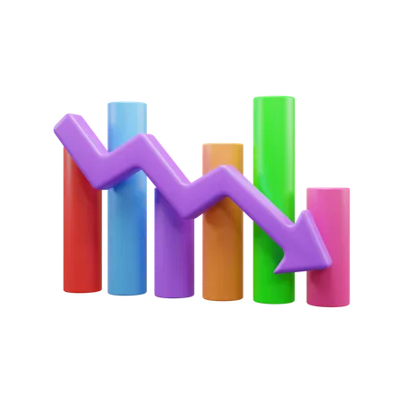 Loss Chart  3D Icon