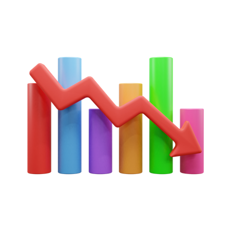 Loss Chart  3D Icon