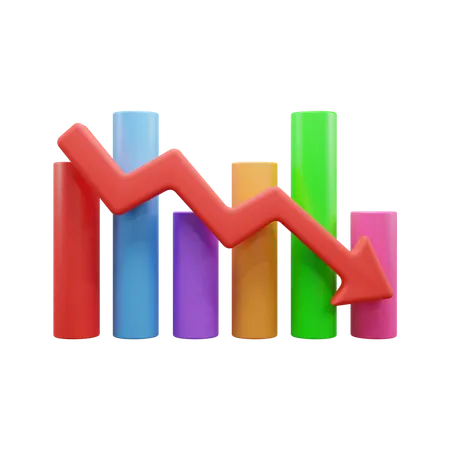 Loss Chart  3D Icon