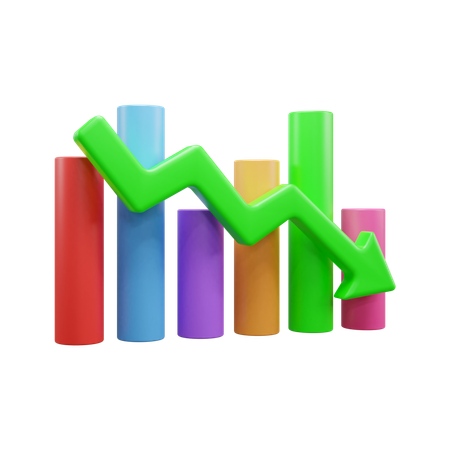 Loss Chart  3D Icon