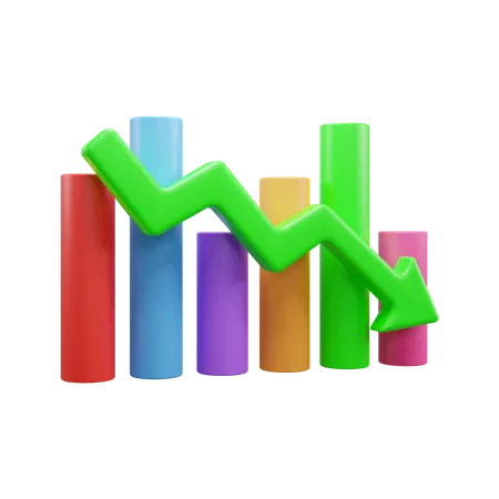 Loss Chart  3D Icon