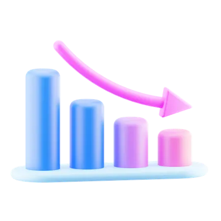 Loss Chart  3D Icon