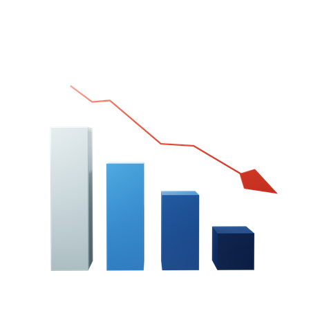 Loss Chart  3D Icon