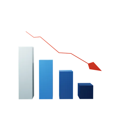 Loss Chart  3D Icon