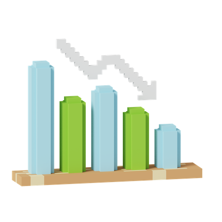 Loss Chart  3D Icon