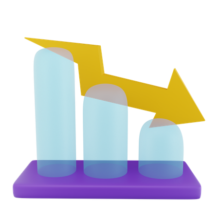 Loss Chart  3D Icon