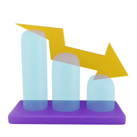 Loss Chart  3D Icon